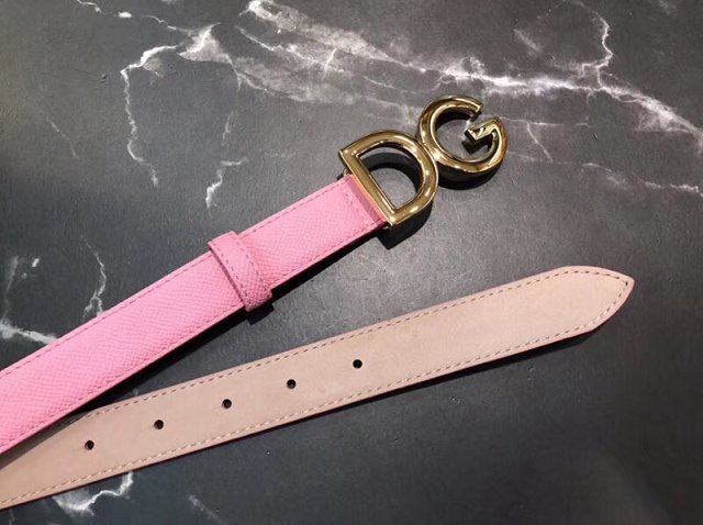 DG original calfskin 25mm belt D0003 pink