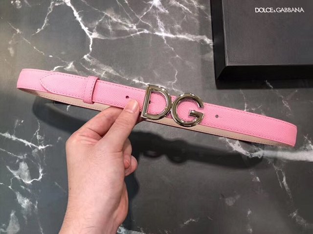 DG original calfskin 25mm belt D0003 pink