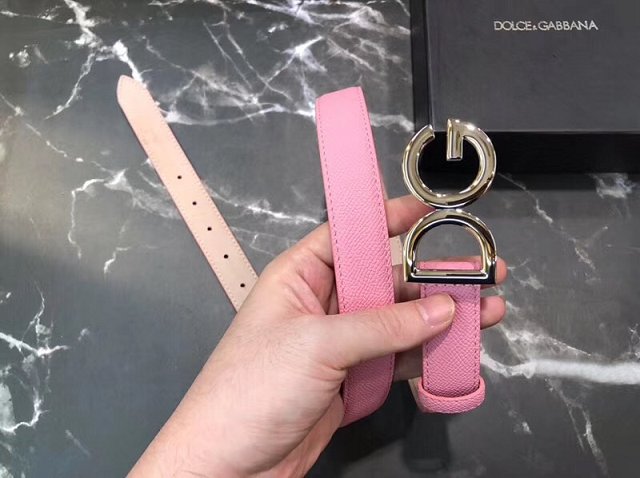 DG original calfskin 25mm belt D0003 pink