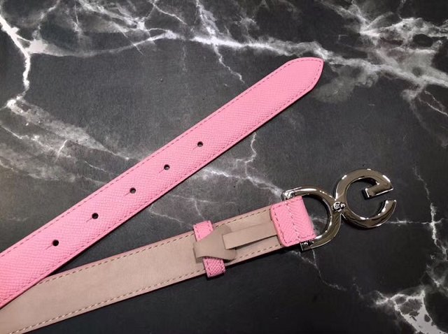 DG original calfskin 25mm belt D0003 pink