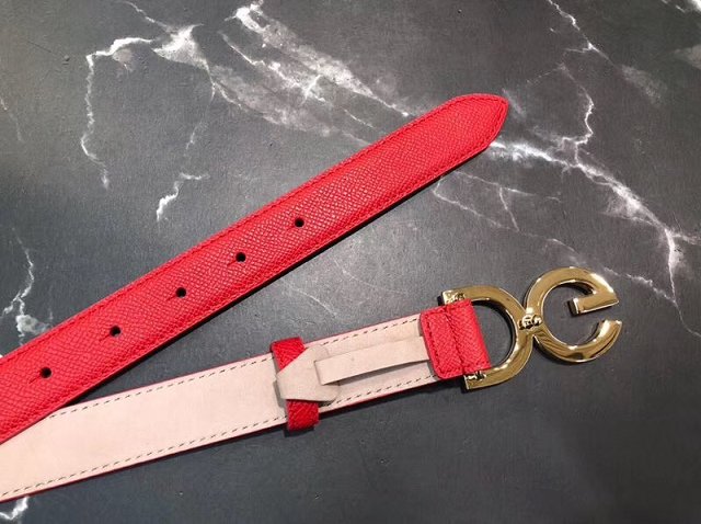 DG original calfskin 25mm belt D0003 red