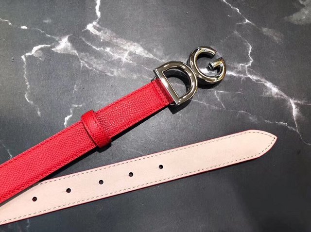 DG original calfskin 25mm belt D0003 red