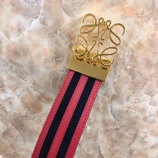 Loewe original calfskin belt 40mm LW0004 red