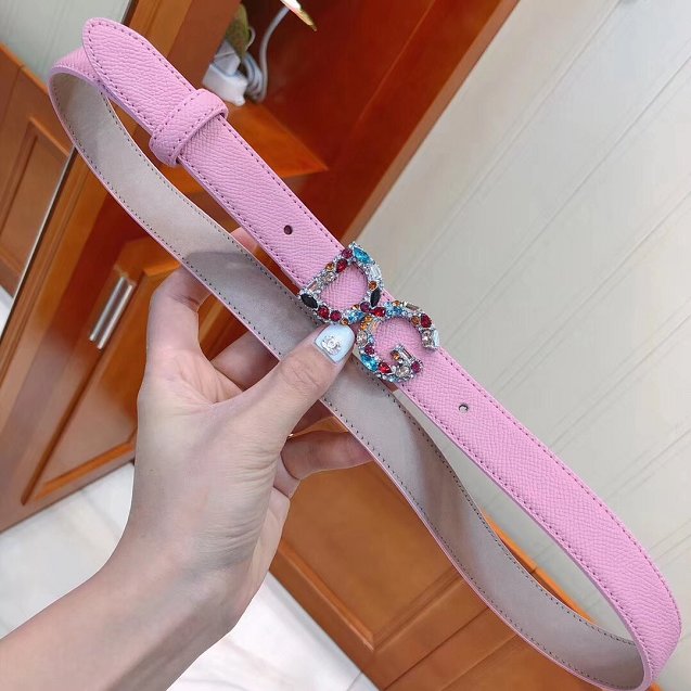 DG original calfskin 25mm belt D0004 pink