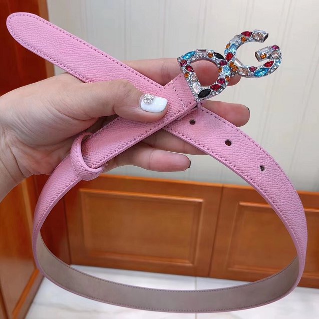 DG original calfskin 25mm belt D0004 pink