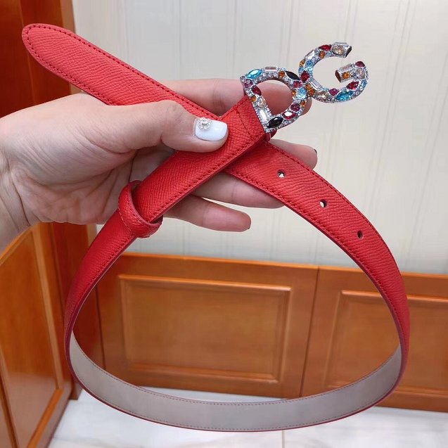 DG original calfskin 25mm belt D0004 red