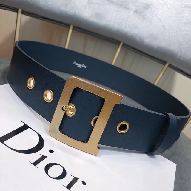 Dior original calfskin 50mm belt DR0003 dark blue