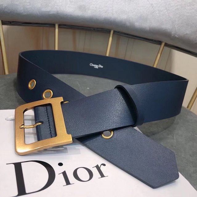 Dior original calfskin 50mm belt DR0003 dark blue