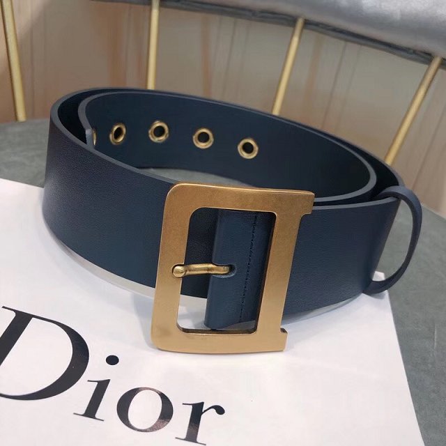 Dior original calfskin 50mm belt DR0003 dark blue