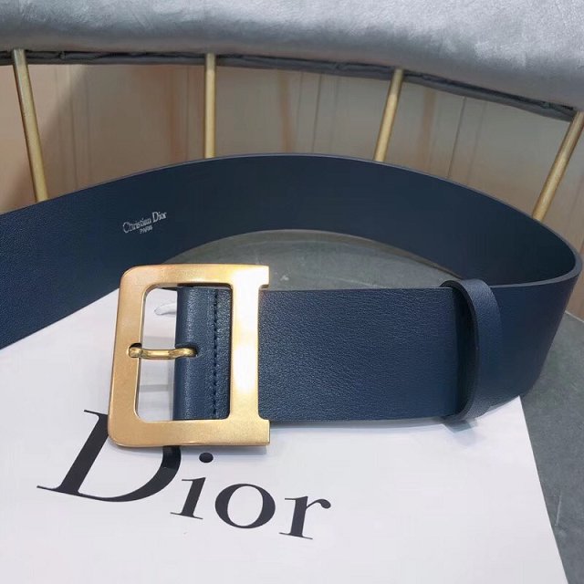 Dior original calfskin 50mm belt DR0003 dark blue