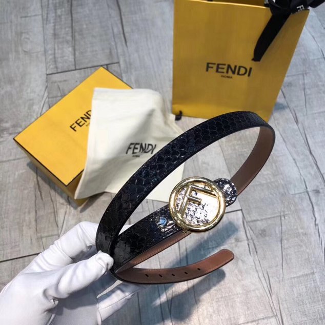 Fendi original calfskin belt 35mm FD0007 black