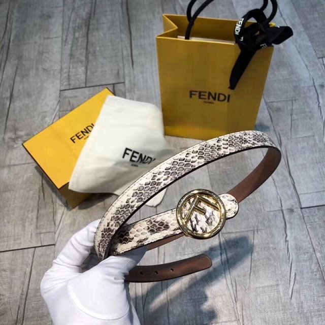 Fendi original calfskin belt 35mm FD0007 white