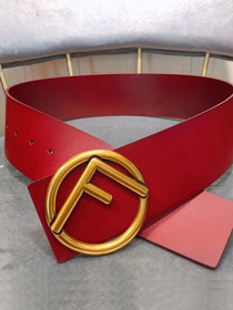 Fendi original calfskin belt 70mm FD0004 red