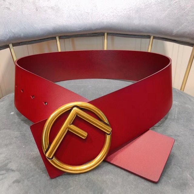 Fendi original calfskin belt 70mm FD0004 red