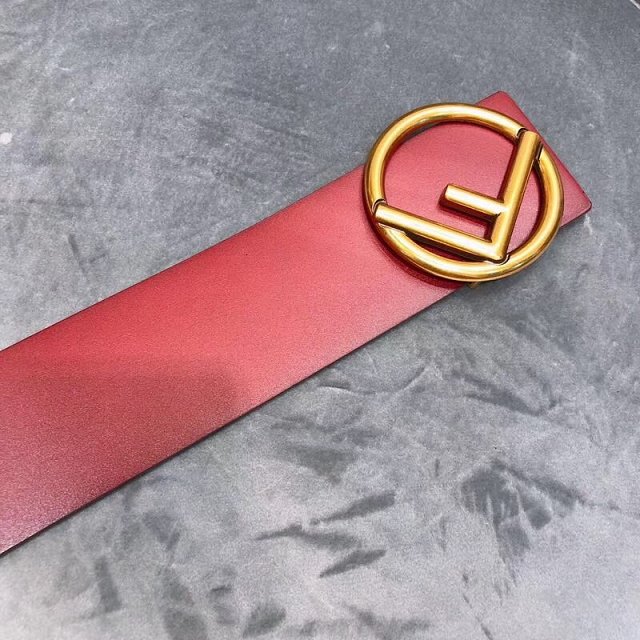 Fendi original calfskin belt 70mm FD0004 red