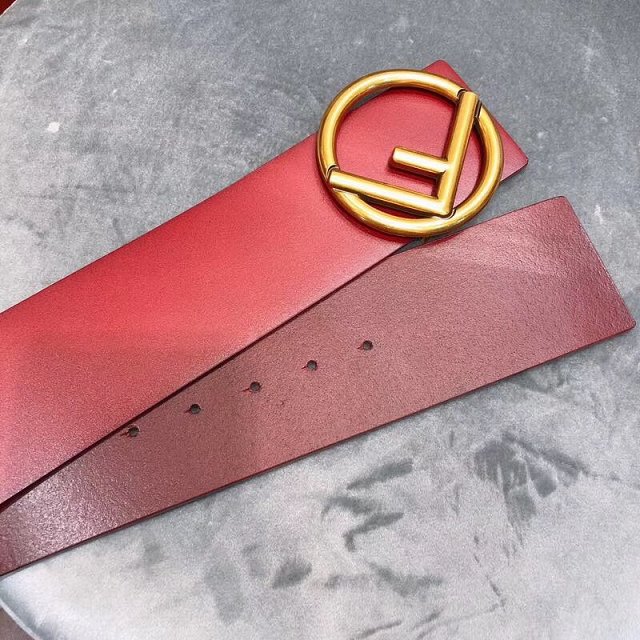 Fendi original calfskin belt 70mm FD0004 red