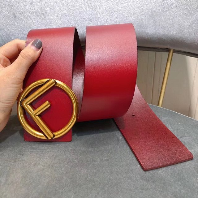 Fendi original calfskin belt 70mm FD0004 red