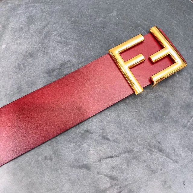 Fendi original calfskin belt 70mm FD0005 red
