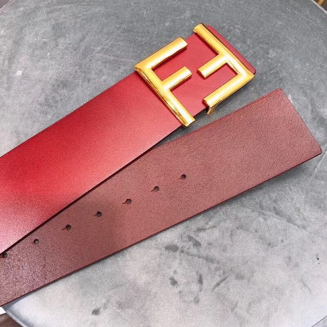 Fendi original calfskin belt 70mm FD0005 red