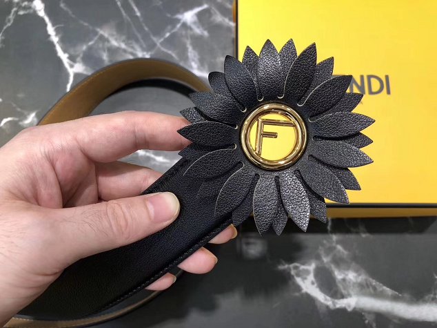 Fendi original canvas belt 30mm FD0013 black 