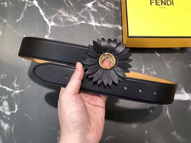 Fendi original canvas belt 30mm FD0013 black 