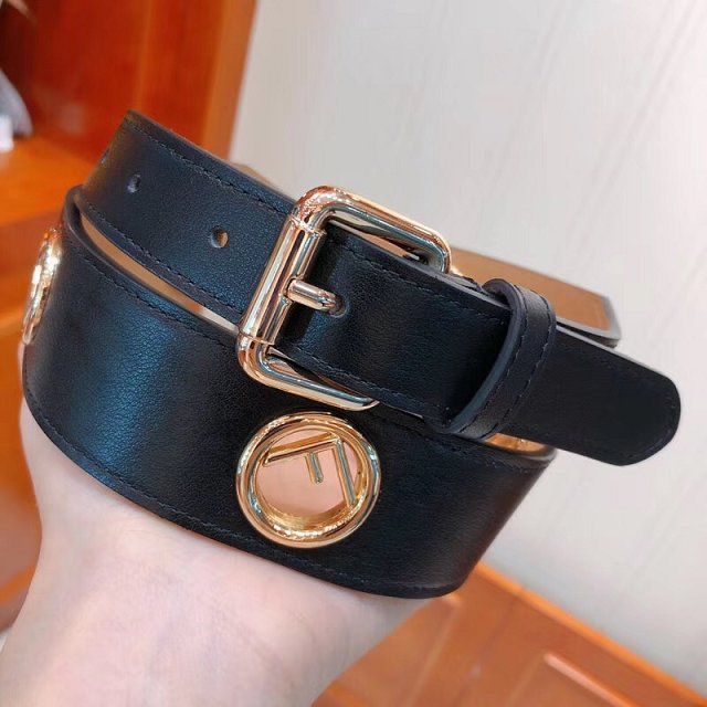 Fendi original canvas belt 38mm FD0012 black