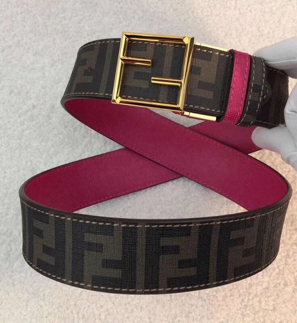 Fendi original canvas belt 40mm FD0009 rose red