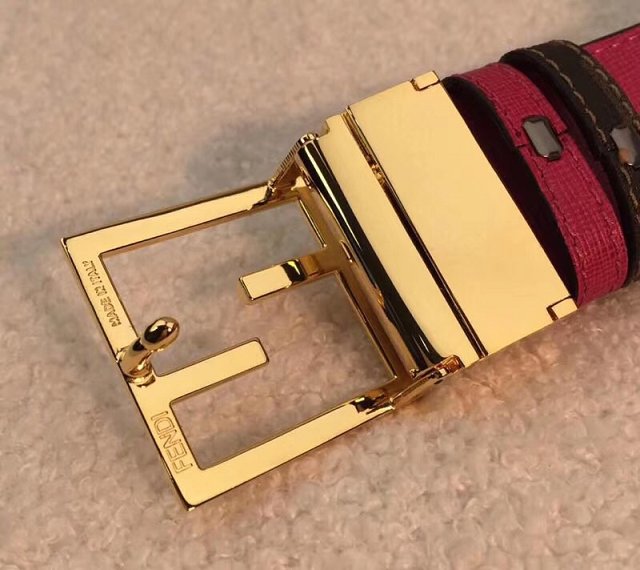 Fendi original canvas belt 40mm FD0009 rose red