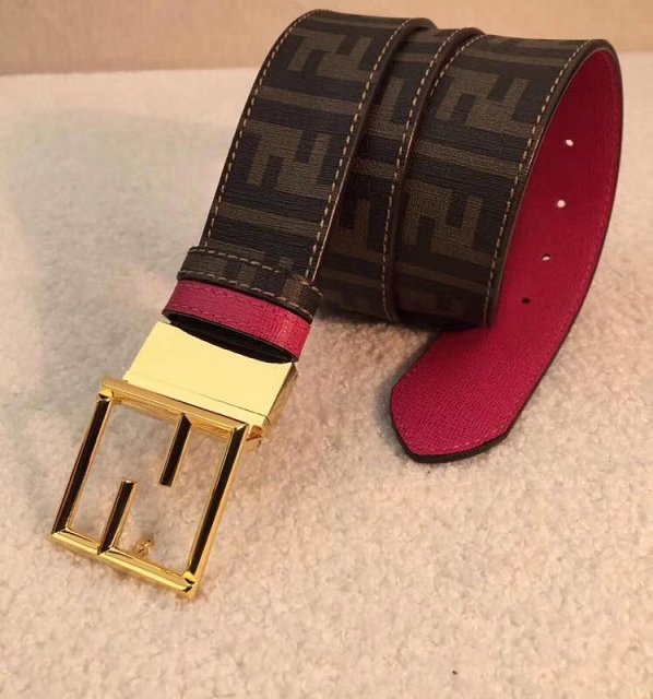 Fendi original canvas belt 40mm FD0009 rose red