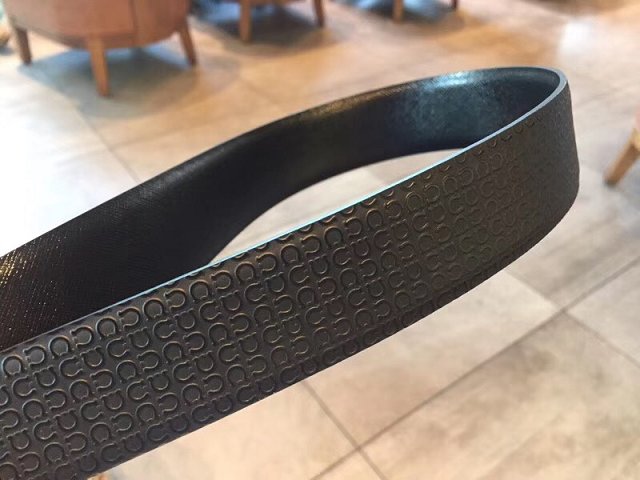 Feragamo gancini original calfskin belt 35mm F0037 black