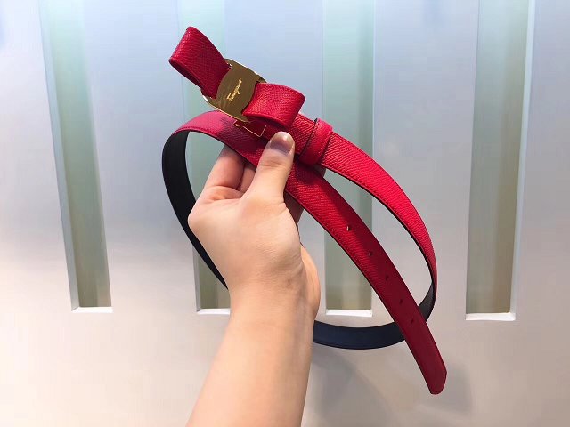 Feragamo original calfskin belt 25mm F0055 red