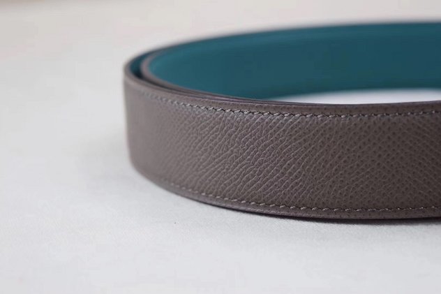 Hermes original epsom H belt reversible 32mm H064544 grey&blue