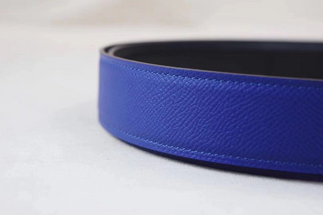 Hermes original epsom H belt reversible 32mm H064545 blue