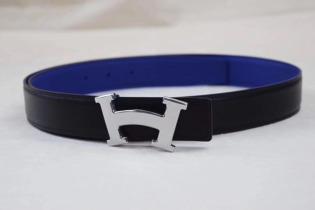 Hermes original epsom H belt reversible 32mm H064545 blue