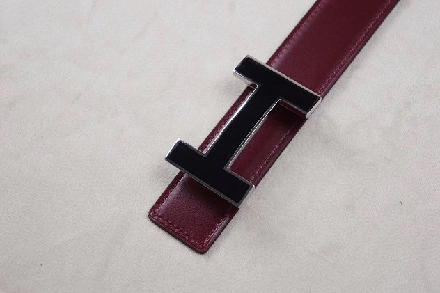 Hermes original epsom H belt reversible 32mm H064545 bordeaux