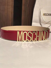 Moschino original calfskin belt 35cm M0001 red