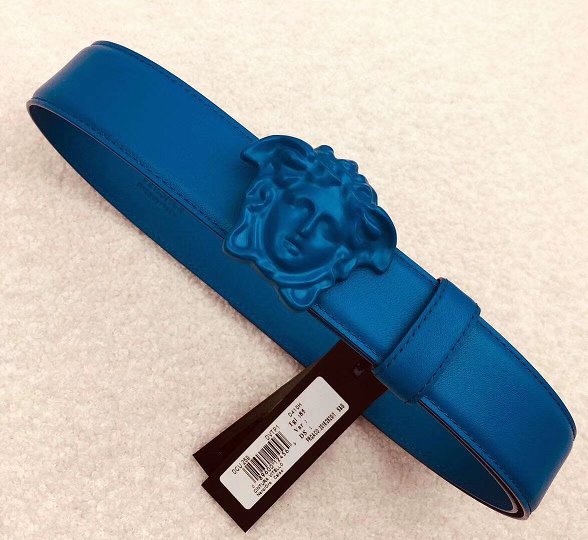 Vercase original calfskin 25mm belt VS0007 blue 