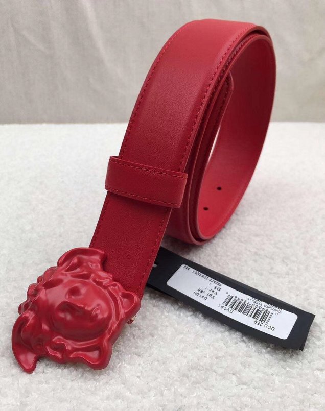 Vercase original calfskin 25mm belt VS0007 red