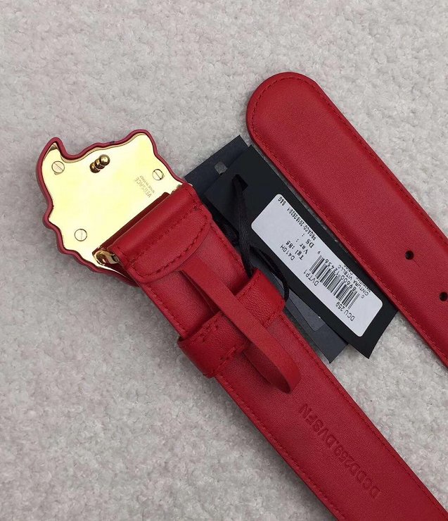 Vercase original calfskin 25mm belt VS0007 red