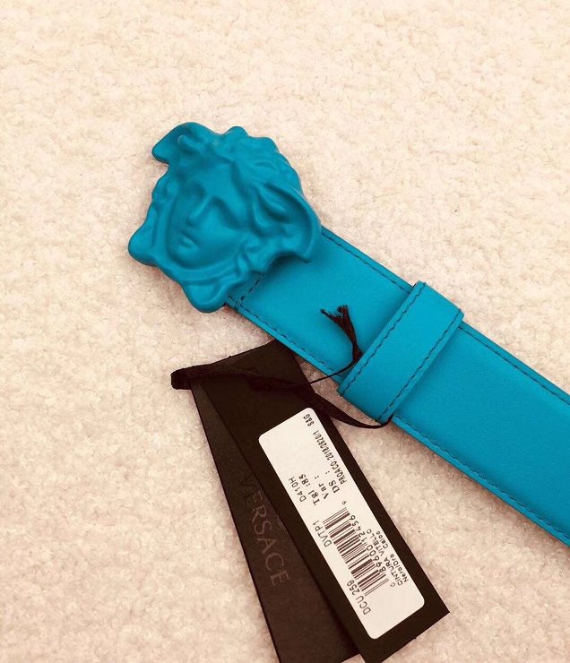 Vercase original calfskin 25mm belt VS0007 sky blue 