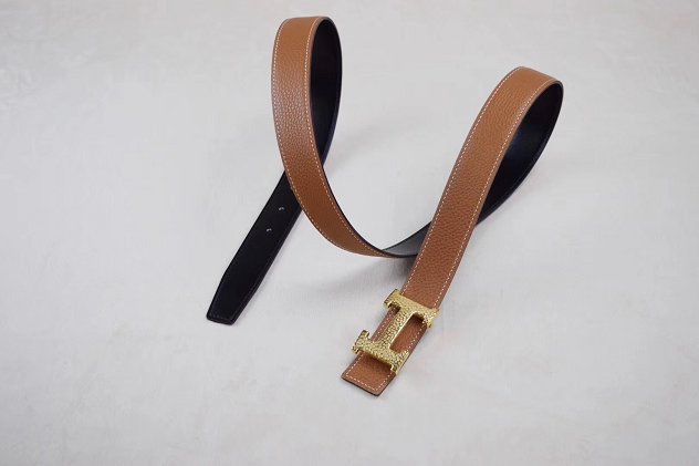 Hermes original epsom H belt reversible 32mm H064545 coffee