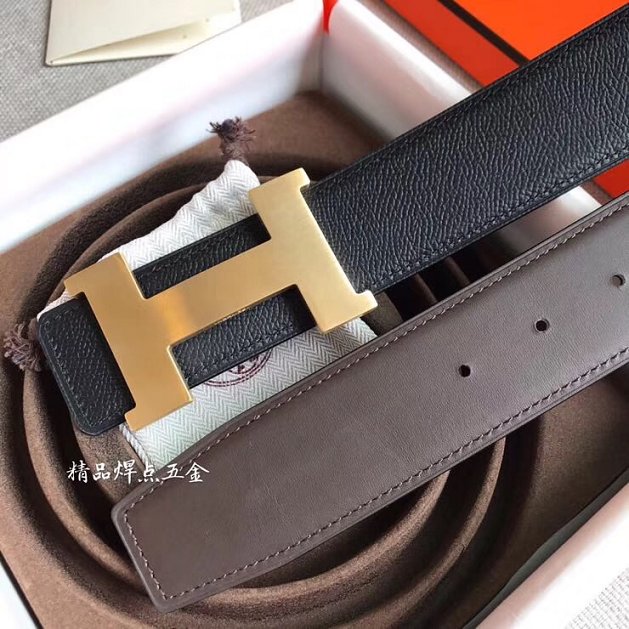 Hermes original epsom leather Constance 2 belt 42mm H064547 black