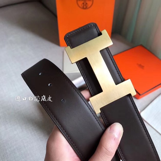 Hermes original epsom leather Constance 2 belt 42mm H064547 black