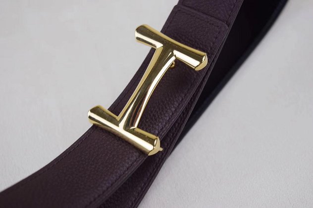 Hermes original togo leather d-Ancre belt reversible 32mm H077931 dark coffee