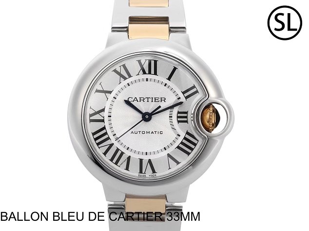 Cartier ballon bleu de mechanical watch steel MW2BB0002 gold