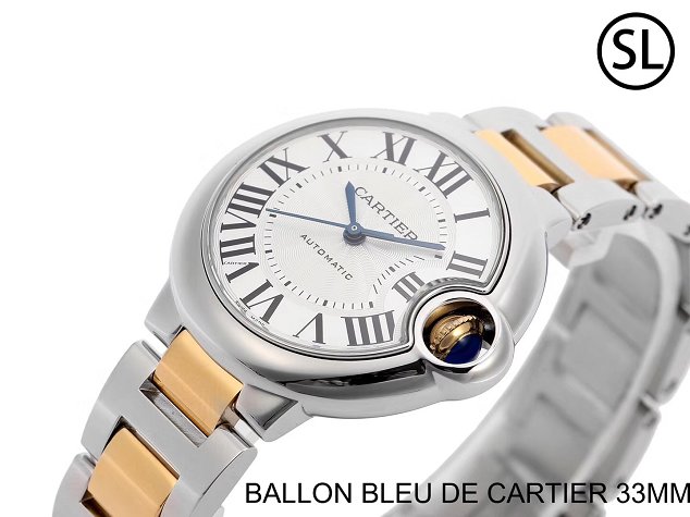 Cartier ballon bleu de mechanical watch steel MW2BB0002 gold