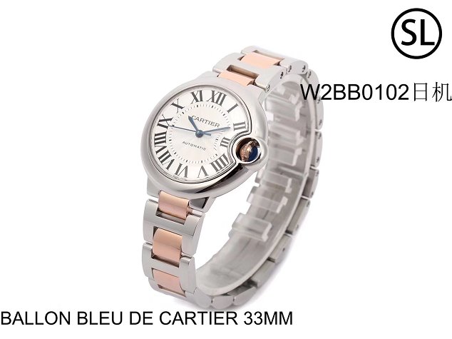 Cartier ballon bleu de mechanical watch steel MW2BB0102 rose gold