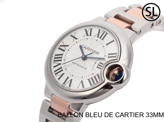 Cartier ballon bleu de mechanical watch steel MW2BB0102 rose gold