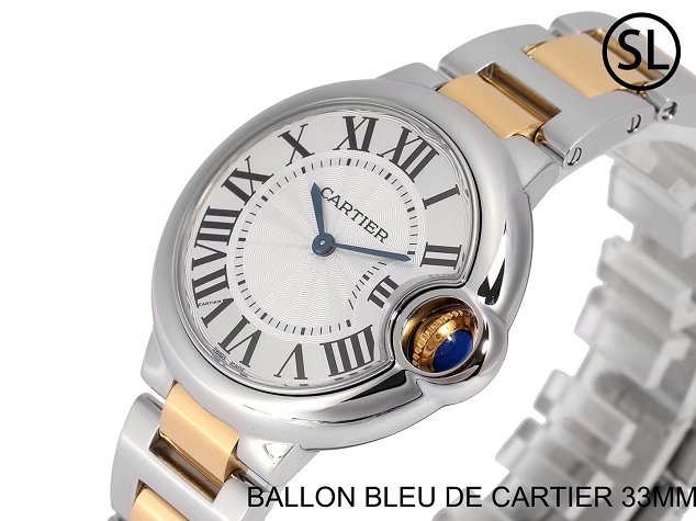 Cartier ballon bleu de quartz watch steel W2BB0002 gold