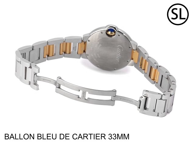 Cartier ballon bleu de quartz watch steel W2BB0002 gold